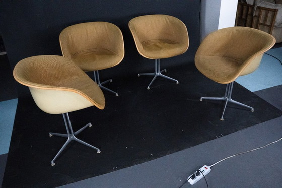 Image 1 of Conjunto de 4 sillones La Fonda de Charles Eames para Herman Miller. EE. UU., década de 1960.