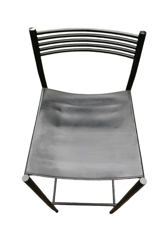 Image 1 of 2x Peter Maly per Ligne Roset modello Quartz sgabello da bar in pelle Francia