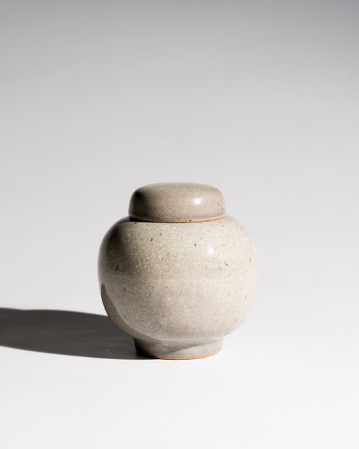 Wendelin Stahl Studio Ceramic Tea Caddy Lidded Vessel Alemania 1983 Studiokeramik