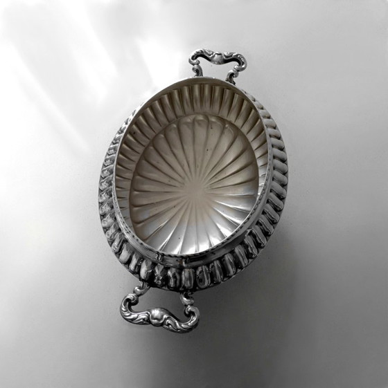 Solid .925 Sterling Silver Gadrooned Tureen – Alfredo Montejo Style – c. 1940-1960 – Table accessories (photo 13 of 14)