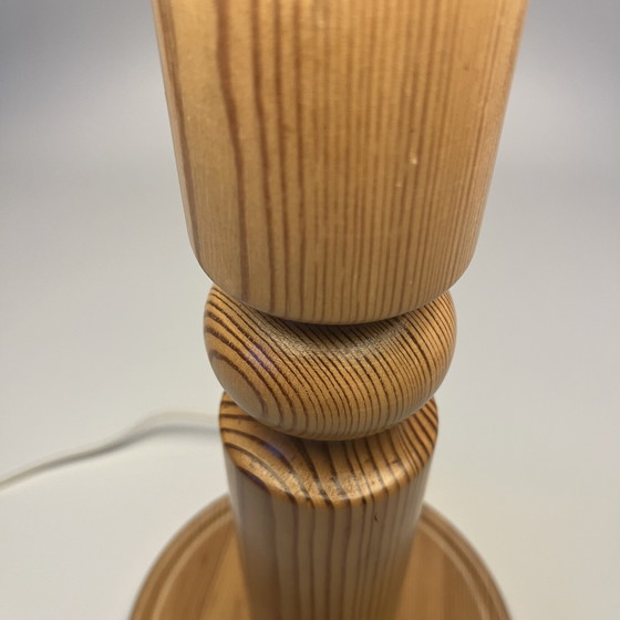 Image 1 of Pair of vintage Scandinavian lamps, Solbackens Svarveri, Sweden, 1970s