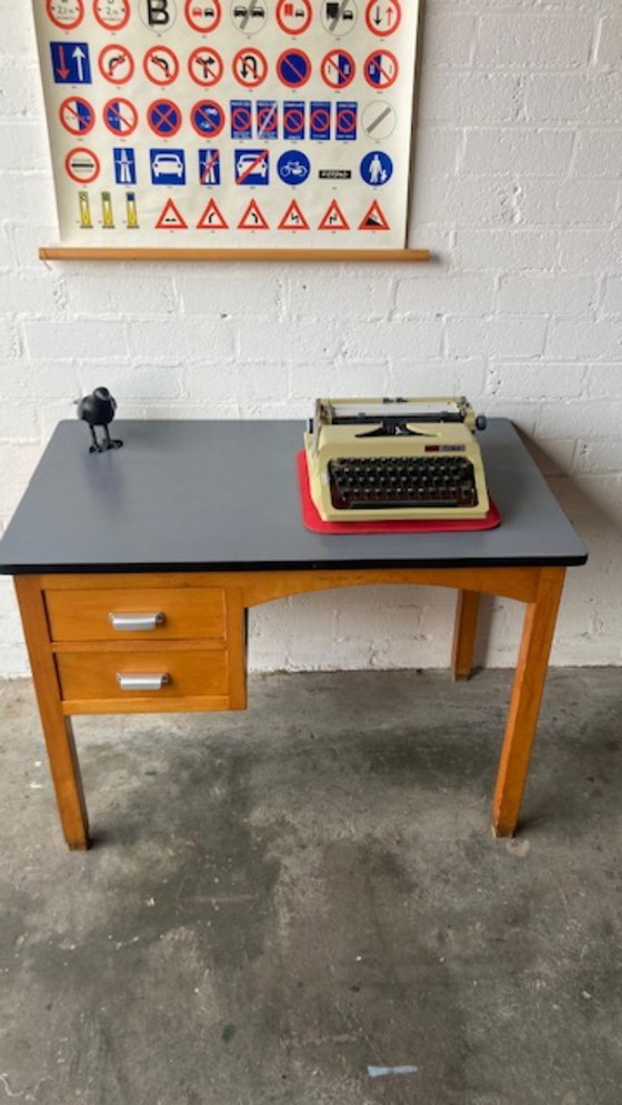Image 1 of Retro vintage mid-century (school) desk