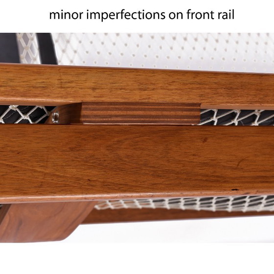 Image 1 of Divano con imbracatura T4 in pelle nera e teak, Fred Lowen per Tessa, anni '70