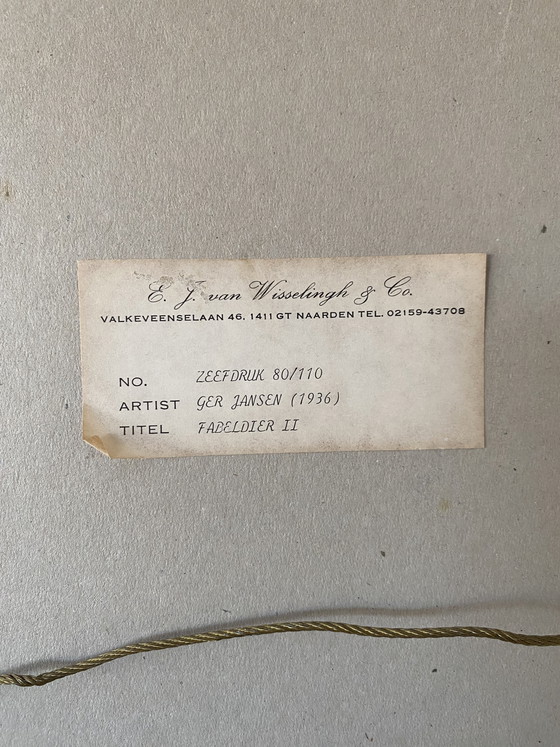 Image 1 of Ger Jansen (1936) Serigrafía Criatura fabulosa 2 1986