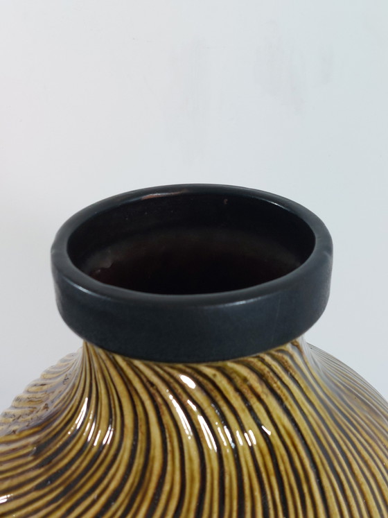 Image 1 of Large yellow vintage ceramic floor vase, Carstens Tönnieshof