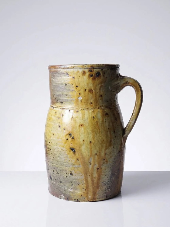 Grande brocca antica in gres di Puisaye, piritica, fine XIX secolo. – Bicchieri e caraffe, Porcellana (photo 15 of 17)