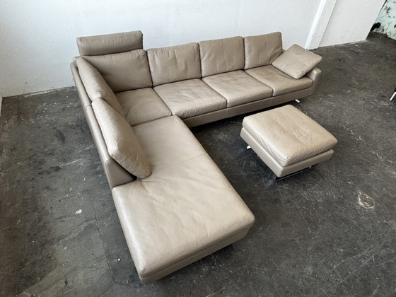 Image 1 of COR Conseta Designer Sofa Couch Corner Sofa Leather Taupe Original Price €20,000