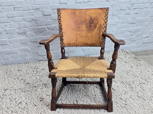 Rara poltrona Theo Ruth di design di metà secolo, modello F297 per Artifort, Paesi Bassi, anni '40