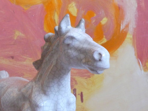 Image 1 of Karlsruher  Majolika Keramik Figur Pferd 4348 Lilli Hummel-König uk4aeb