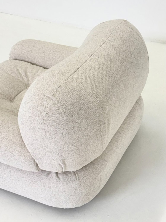 Fauteuil Sapporo de Mario Marenco pour Mobil Girgi, coloris beige crème – Textile (photo 9 of 12)