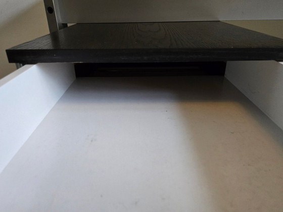 Image 1 of Vintage 1970s desk by Etienne Fermigier for JFR, stainless steel & aluminum, 70s space age