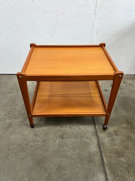 Image 1 of Vintage Deense Trolley / Bijzetmeubel, Teak, Brdr Furbo, 1960's