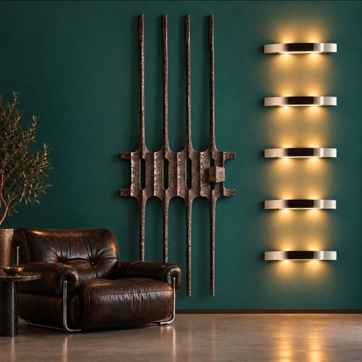 Set van 5 FontanaArte Riga 5214 wandlampen | Paolo Zani | Italiaans design 1995