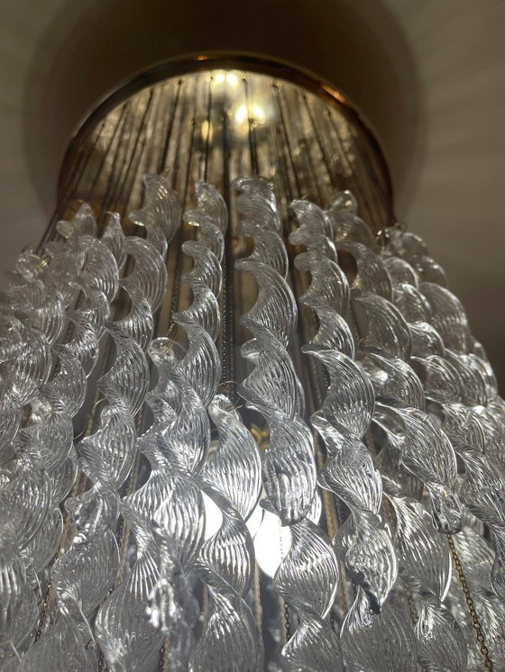 Image 1 of Venini suspension cascade en verre de murano , Italie 1970