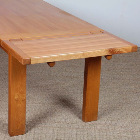Image 1 of Table de Repas en Orme Massif pour Maison Regain, 1980