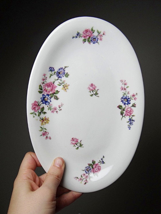 Image 1 of 2 Bernardaud-Porzellanteller aus Limoges mit floralem Dekor, 1920er-1950er Jahre