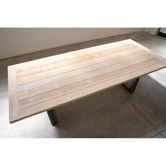 Image 1 of Vintage brushed spruce table by Maxvintage sas