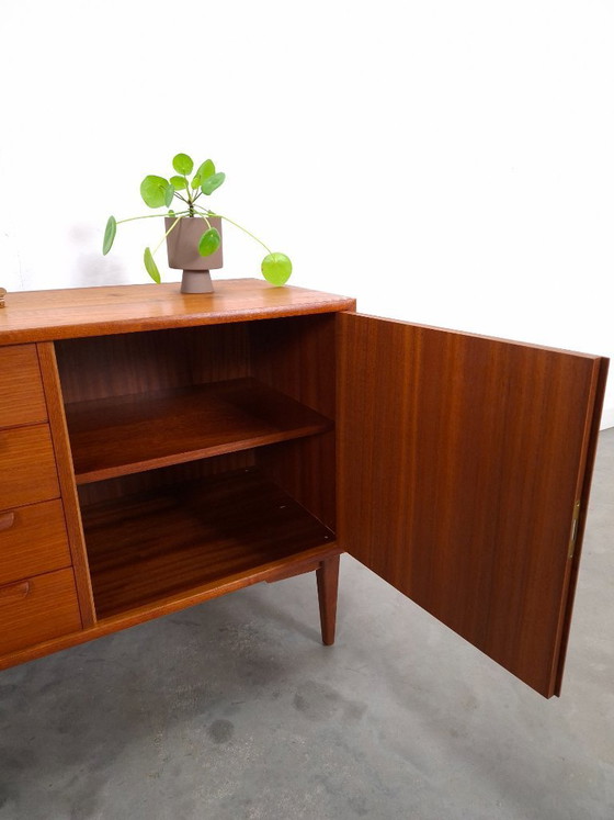 Image 1 of Teak sideboard with 4 drawers and wooden handles, Bornhold