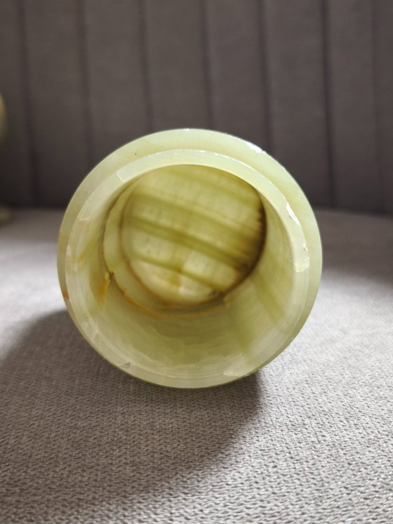 Image 1 of Briquet en onyx avec bougie chauffe-plat