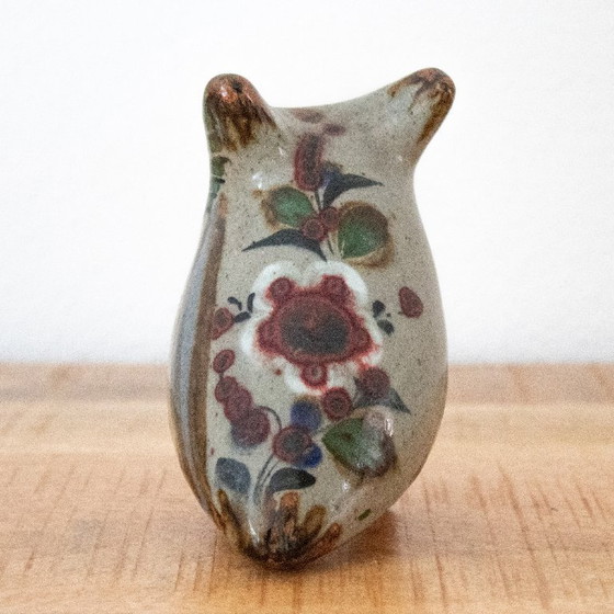 Image 1 of Figurine de hibou en céramique Tonala : Art populaire mexicain vintage
