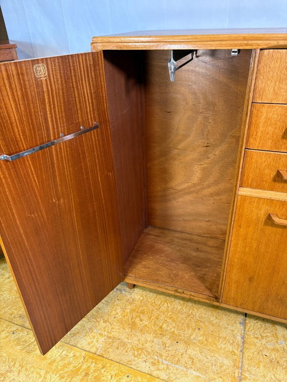 Image 1 of Mid-Century Retro Vintage Oak Compactum Gentleman’s Wardrobe by G Plan E. Gomme c.1950–1960   Gold Stamp • Space-Saving Design •