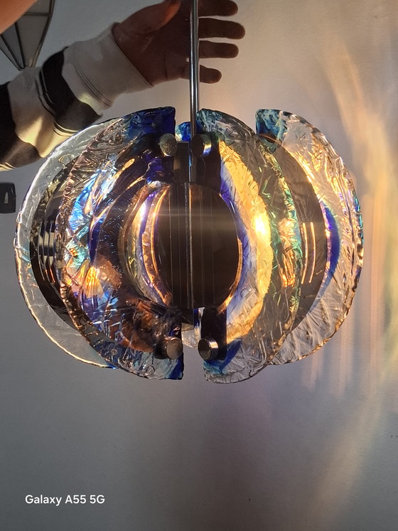 Image 1 of Lampada da sospensione in vetro di murano anni 70s 