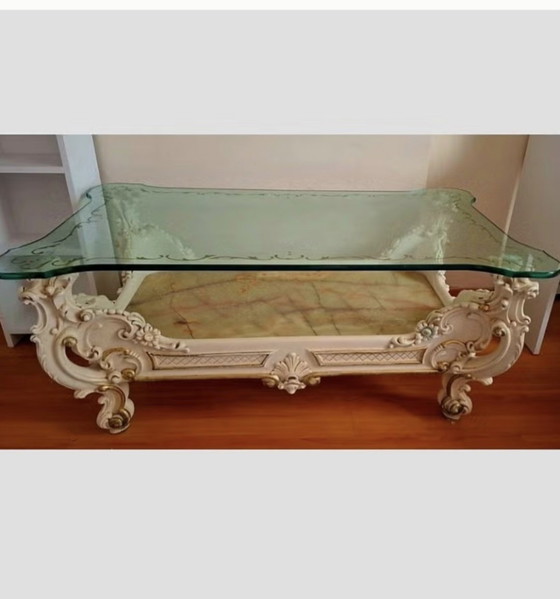 Baroque Coffee Table Silik – Marble, Glass (photo 3 of 5)