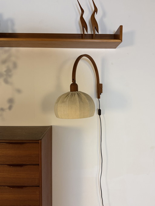 Vintage teak wall lamp 'Archea', Domus '70