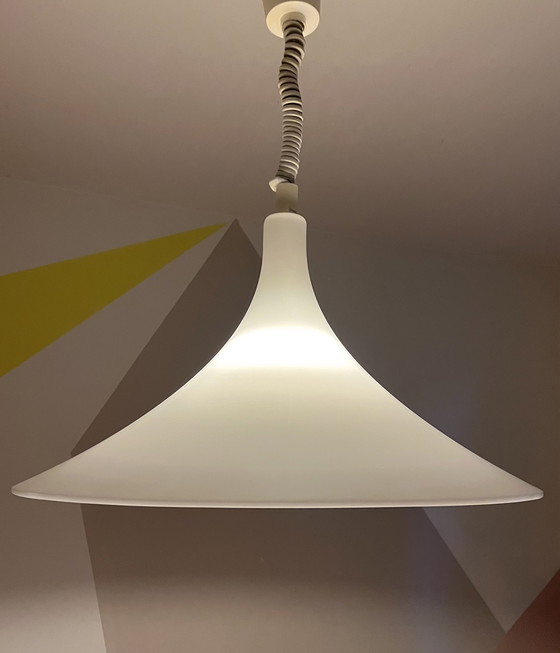 Image 1 of Harco Loor Design - Trumpet Shaped Hanging Pedant - White hanging lamp trumpet vintage flower 