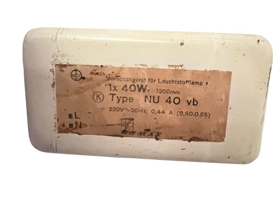 Image 1 of Kaiser & Co. (Idell) Lámpara de techo de latón industrial Art Decó/Bauhaus, años 30