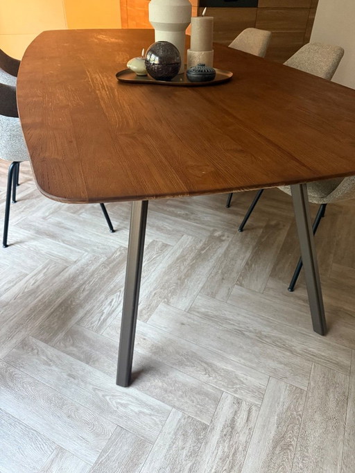 Table de salle à manger ovale danoise 265 x 115 cm