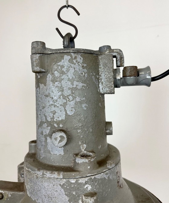 Image 1 of Industrial Grey Cast Aluminium Pendant Light, 1960s