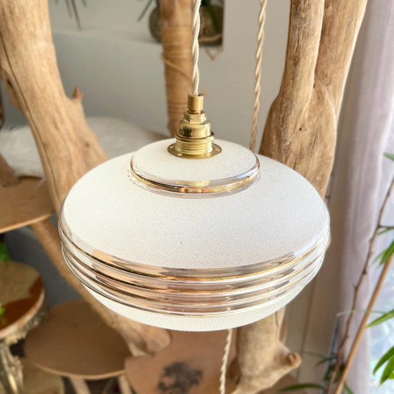 Customizable Art Deco Style Vintage Globe Portable Lamp – Lighting, Textile, Glass (photo 4 of 14)