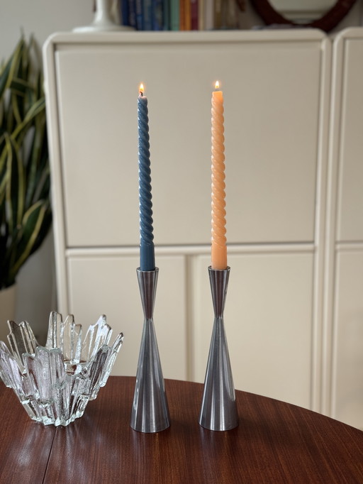 Set di candelieri vintage IKEA SNYGG – design in alluminio