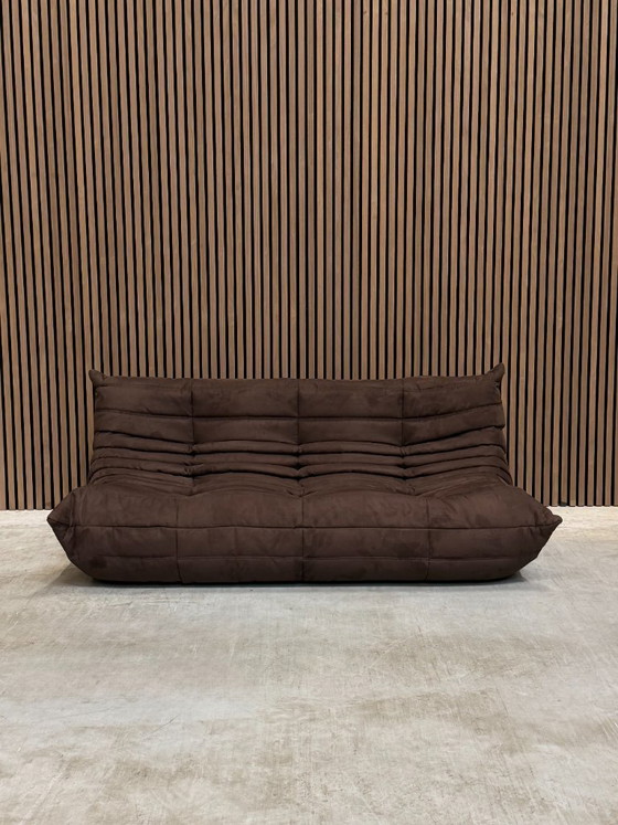 Image 1 of Ligne Roset Togo Set Brown Alcantara