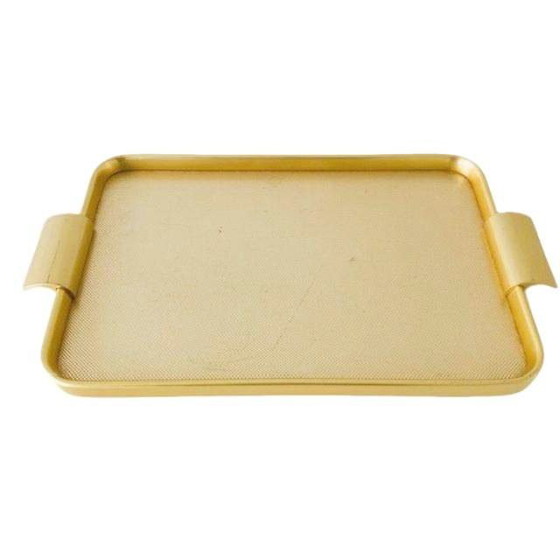 Image 1 of Bandeja de oro Hollywood Regency estilo Woodmet años 60