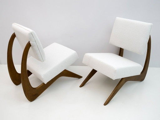 Pair of Adrian Pearsall Midcentury Walnut Lounge Chairs for Craft Associates