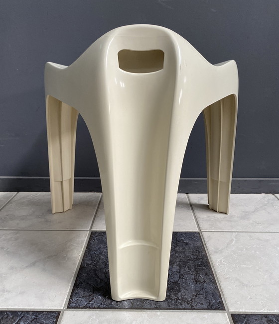 Image 1 of Casala white low stool 1970s