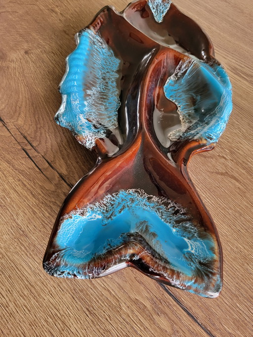 old ceramic turquoise bowl