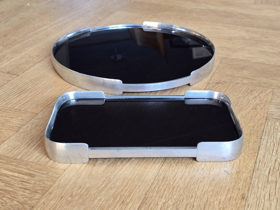 Image 1 of Selangor, 2 design trays made of glass and tin