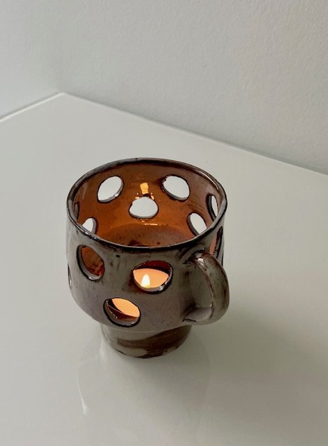 Image 1 of Vintage ceramic candle holder by Henk Potters - playful and sculptural design