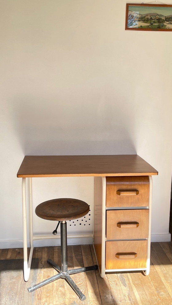 Image 1 of Children's Desk in the style of Jacques Hitier Vintage