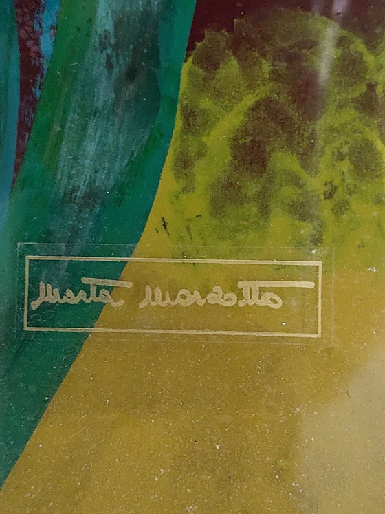 Image 1 of Maria Mazotto Hand Painted Glass Vase