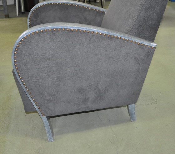Fauteuil gris, années 1930 – Art Deco (photo 9 of 9)