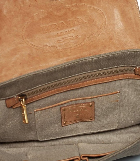 Image 1 of Borsa a tracolla Prada in denim verde