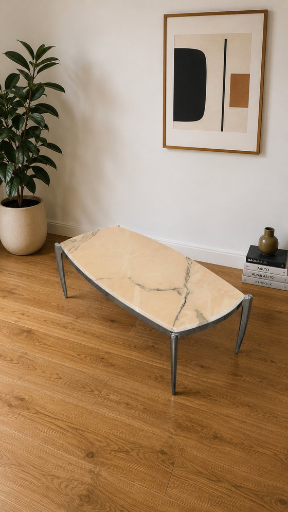 Vintage salontafel – Marble, Metal (photo 3 of 5)