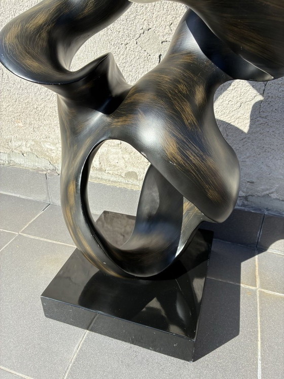 Grande sculture astratta in resina, anni '90, Plastica, Legno, Marrone, 1990 (foto 3 di 7)