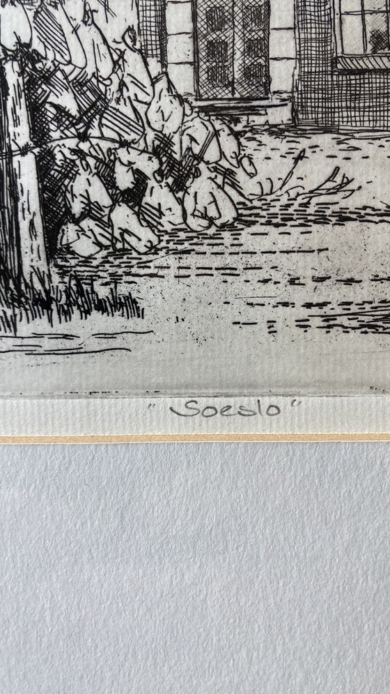 Image 1 of Hand-signed Etching "Soeslo" Henk Siepel