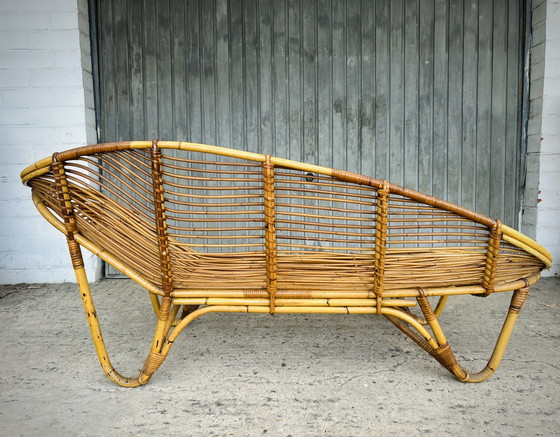 Lettino/lounge in rattan stile vintage anni '50 – Rohé Noordwolde, Letti da giorno (photo 4 of 8)