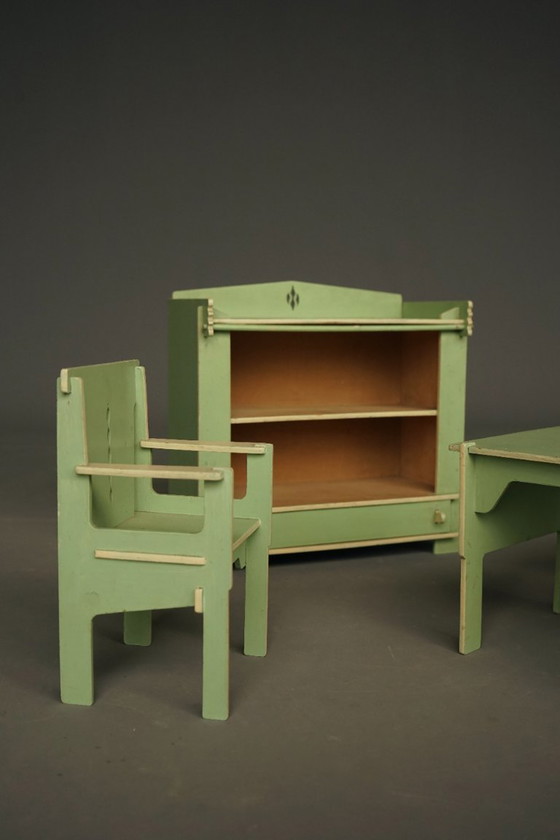 Image 1 of Mobili giocattolo per bambini della scuola dell'Aia in stile Art Déco, anni '30.